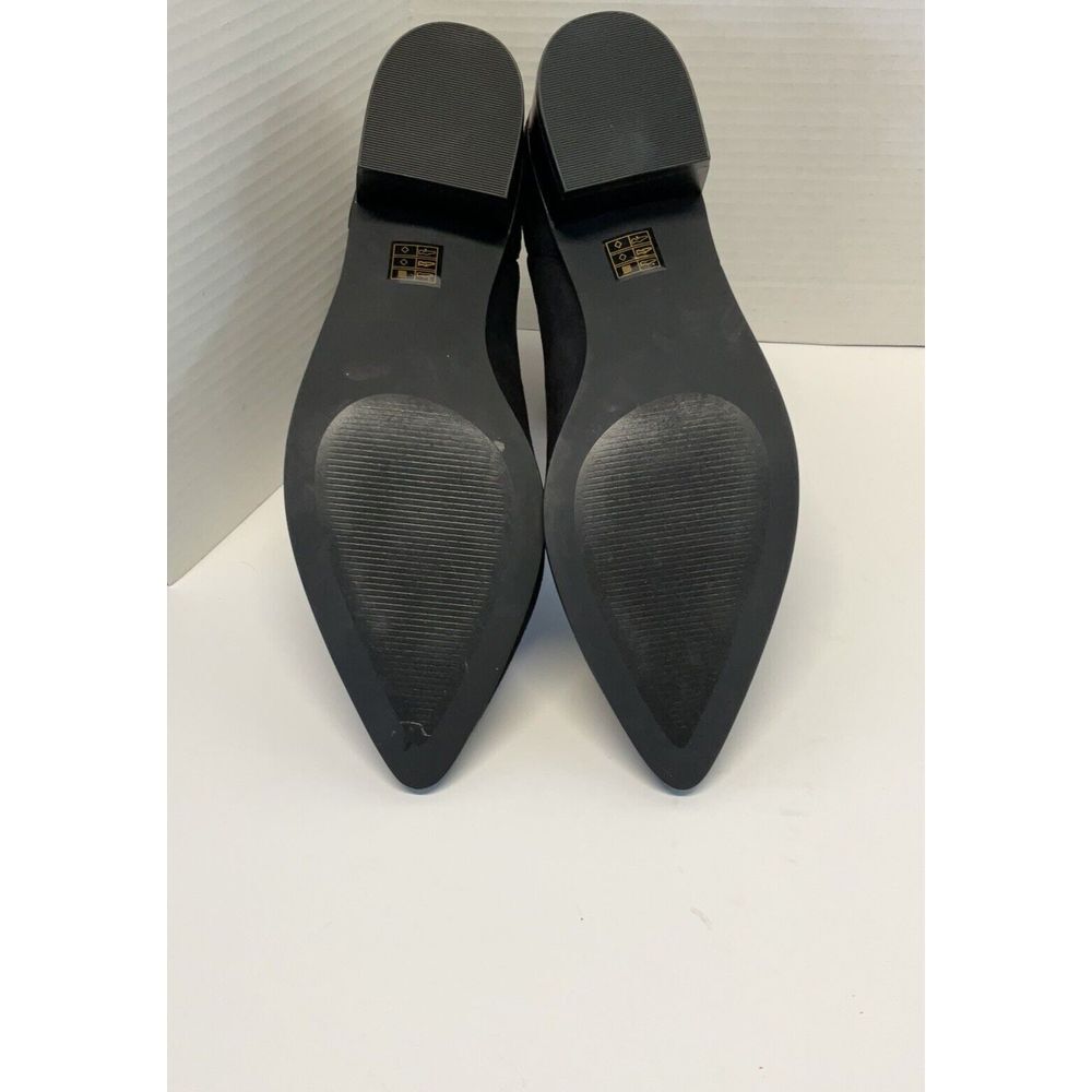 J. Crew- Size 9.5 Suede Ankle Boots Womens Black Bootie Pointed‎ Toe Block He… - Picture 7 of 10